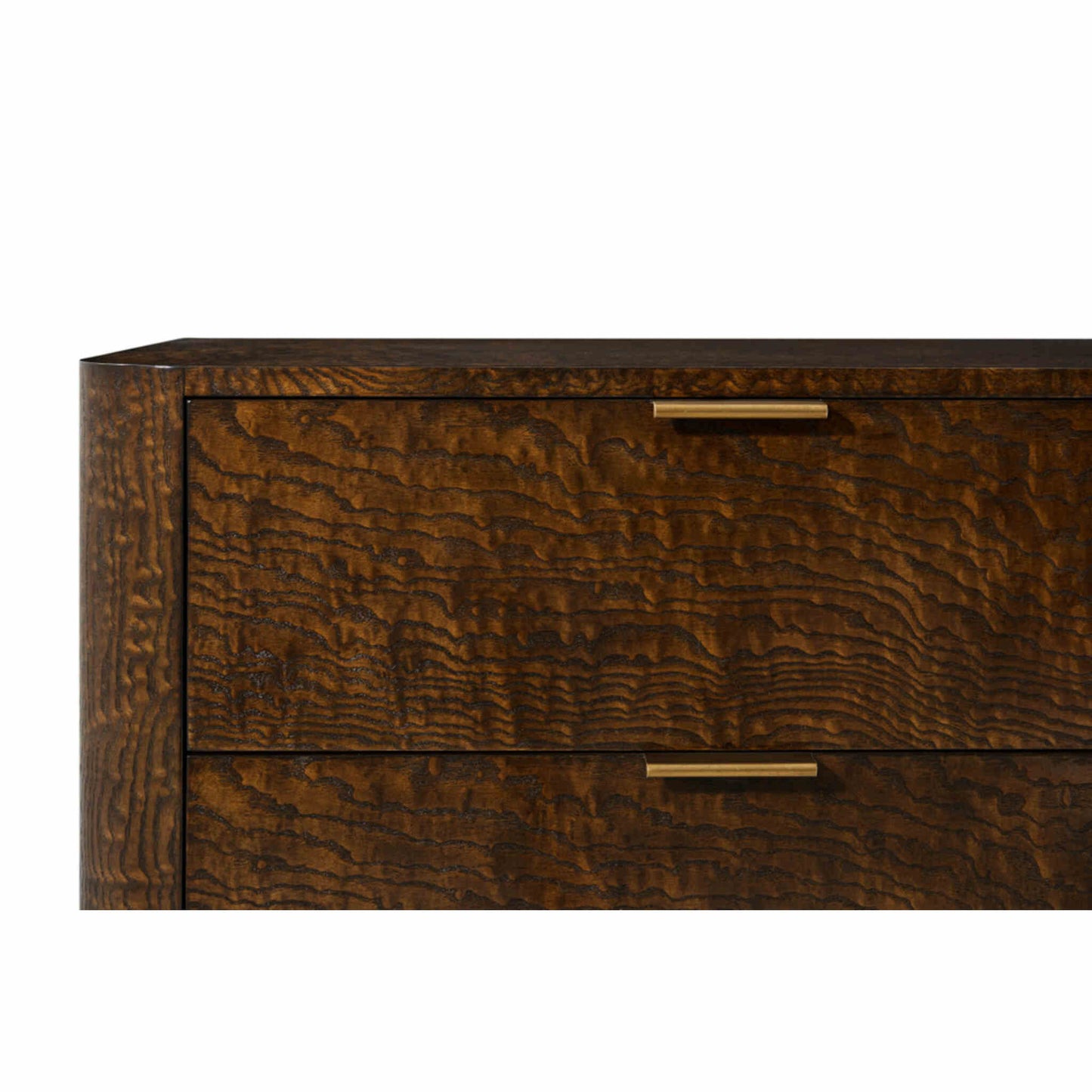 Theodore Alexander Kesden Three Drawer Nightstand - Pyramid Brown Bedside Table Bloomingdales