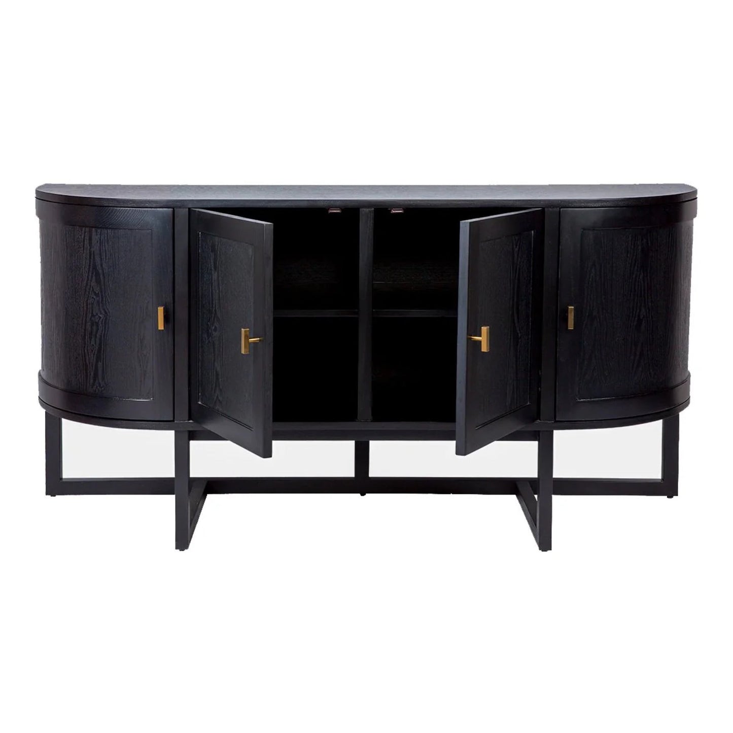 Theodore Curved Silhouette Buffet Table - Black Buffet Table Cafe Lighting & Living
