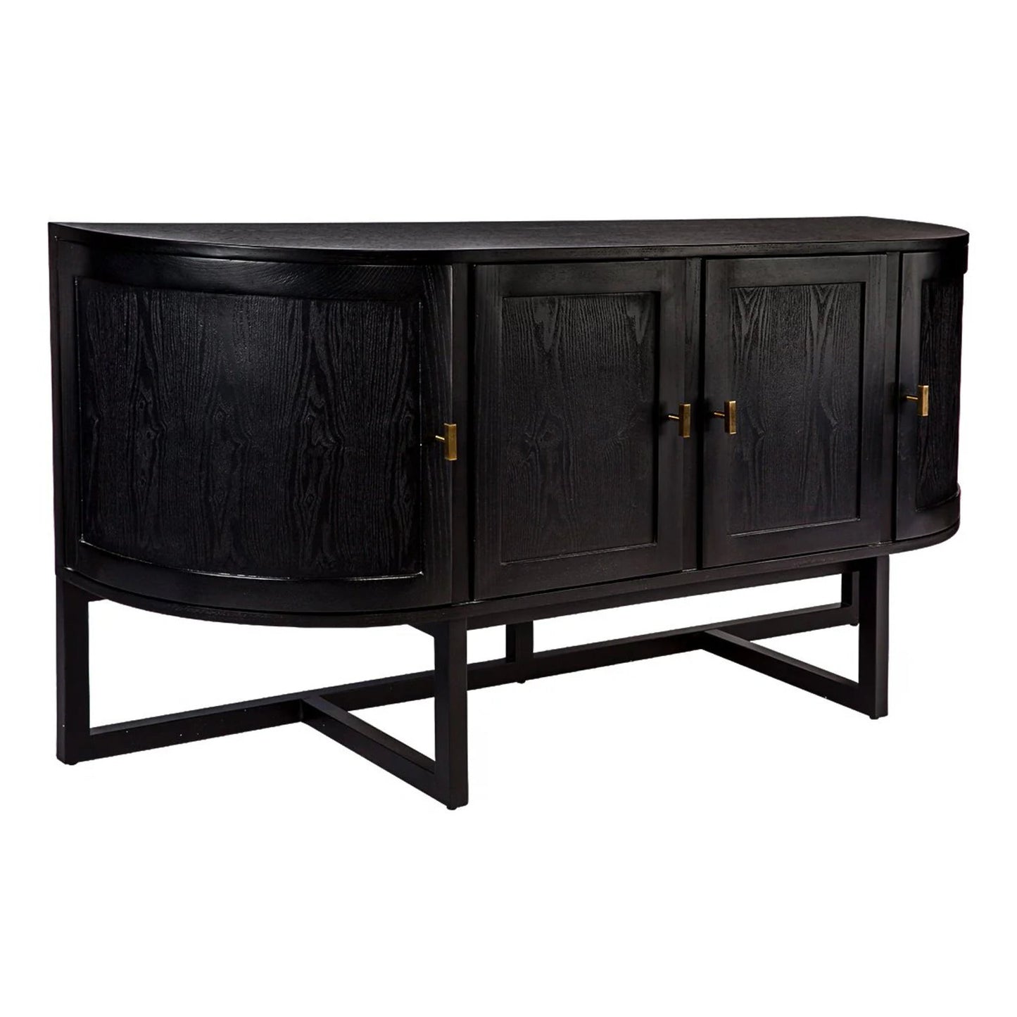 Theodore Curved Silhouette Buffet Table - Black Buffet Table Cafe Lighting & Living