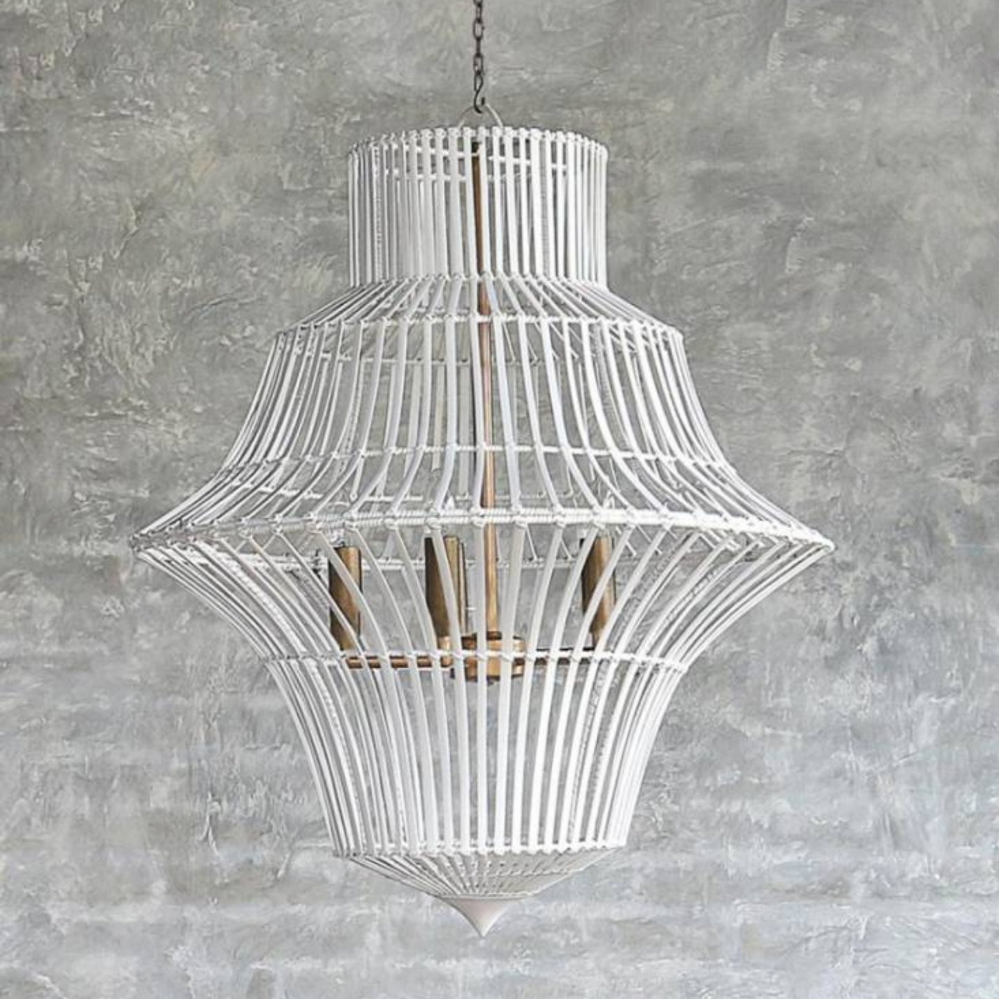 Nantucket Rattan Chandelier Chandelier Gypset Cargo