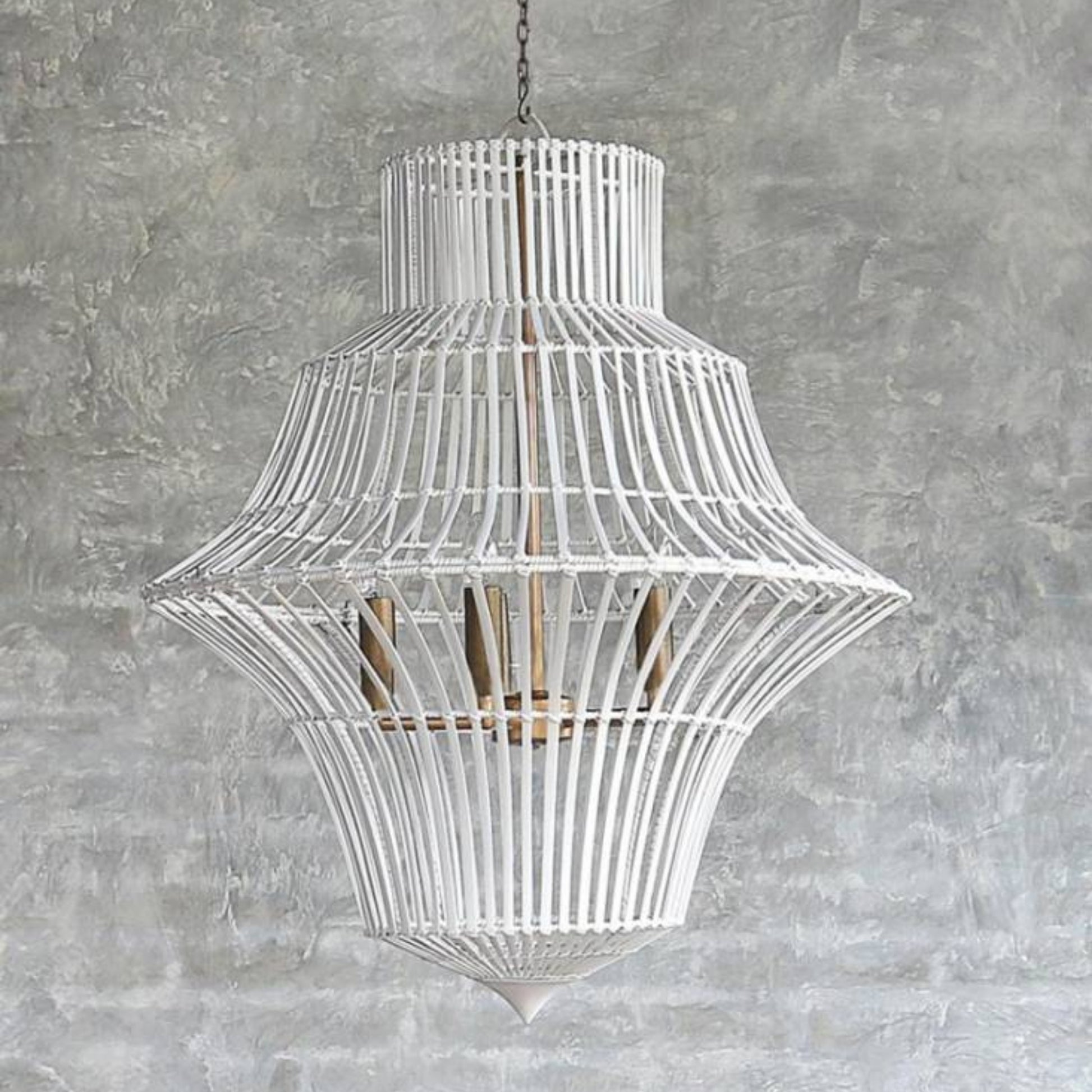 Nantucket Rattan Chandelier Chandelier Gypset Cargo