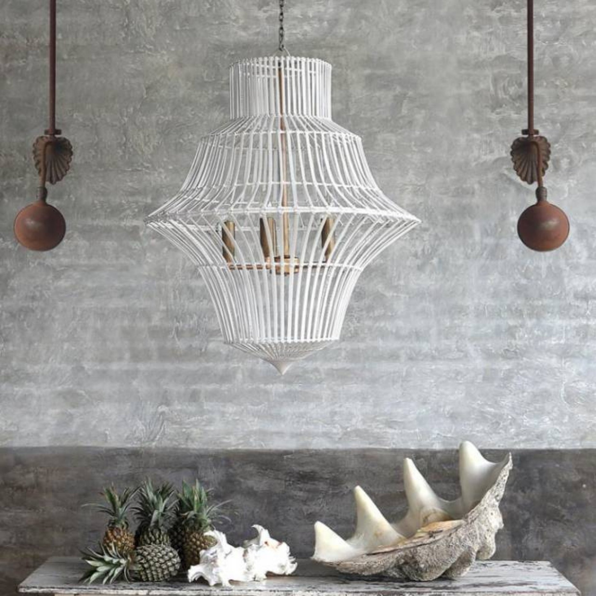 Nantucket Rattan Chandelier Chandelier Gypset Cargo