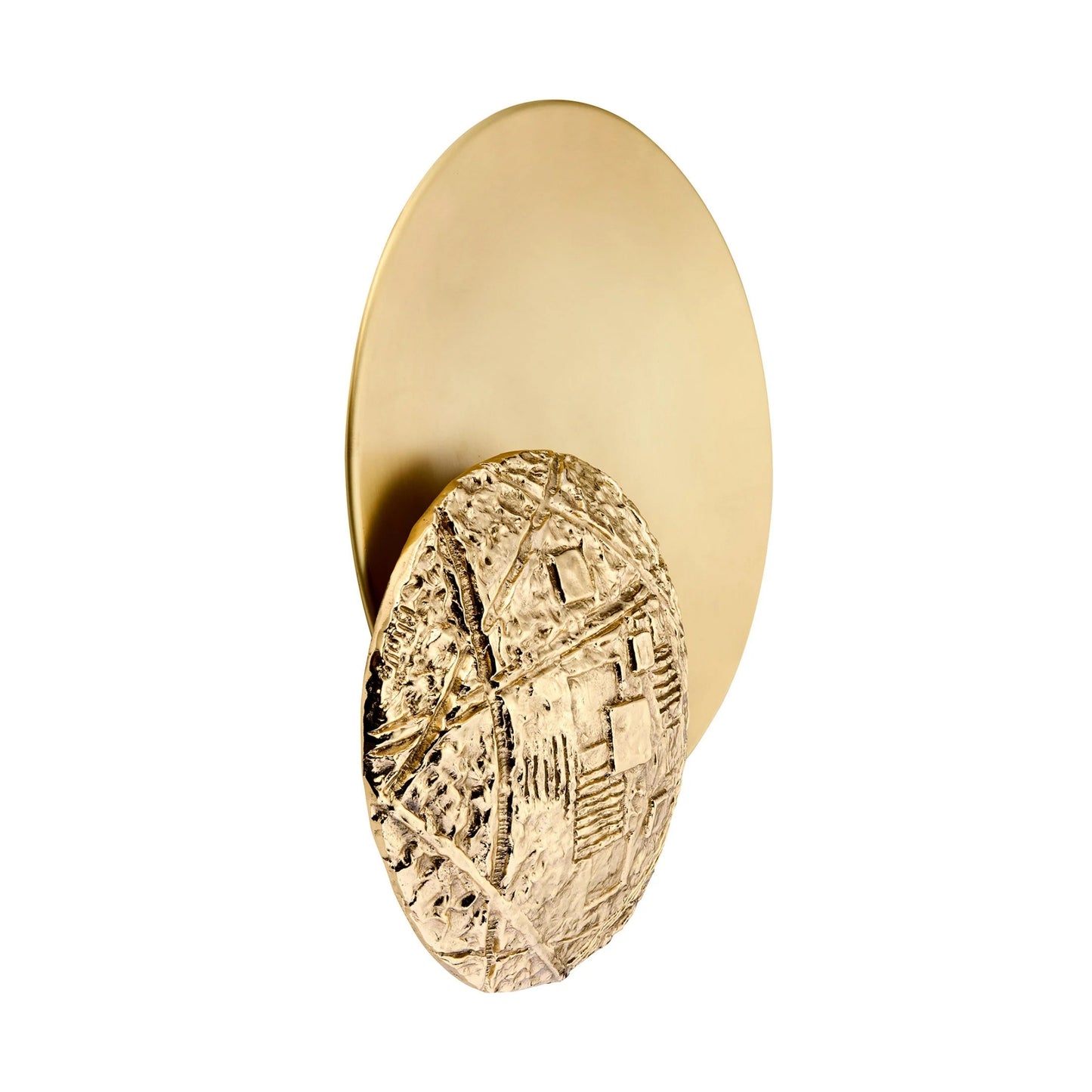 Esperia Gong Wall Light - Casted Brass Wall Light Bloomingdales Lighting