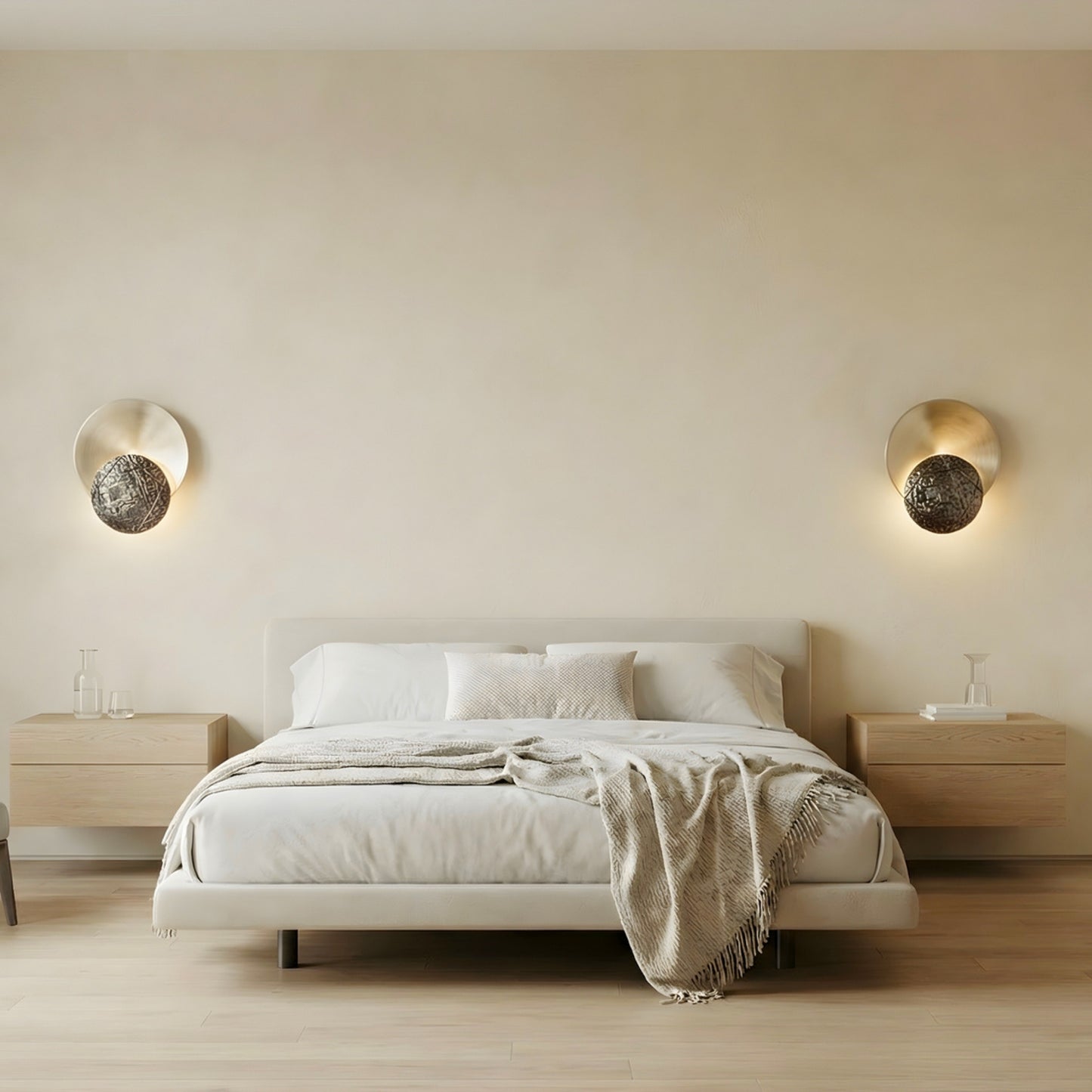 Esperia Gong Wall Light - Casted Brass Wall Light Bloomingdales Lighting