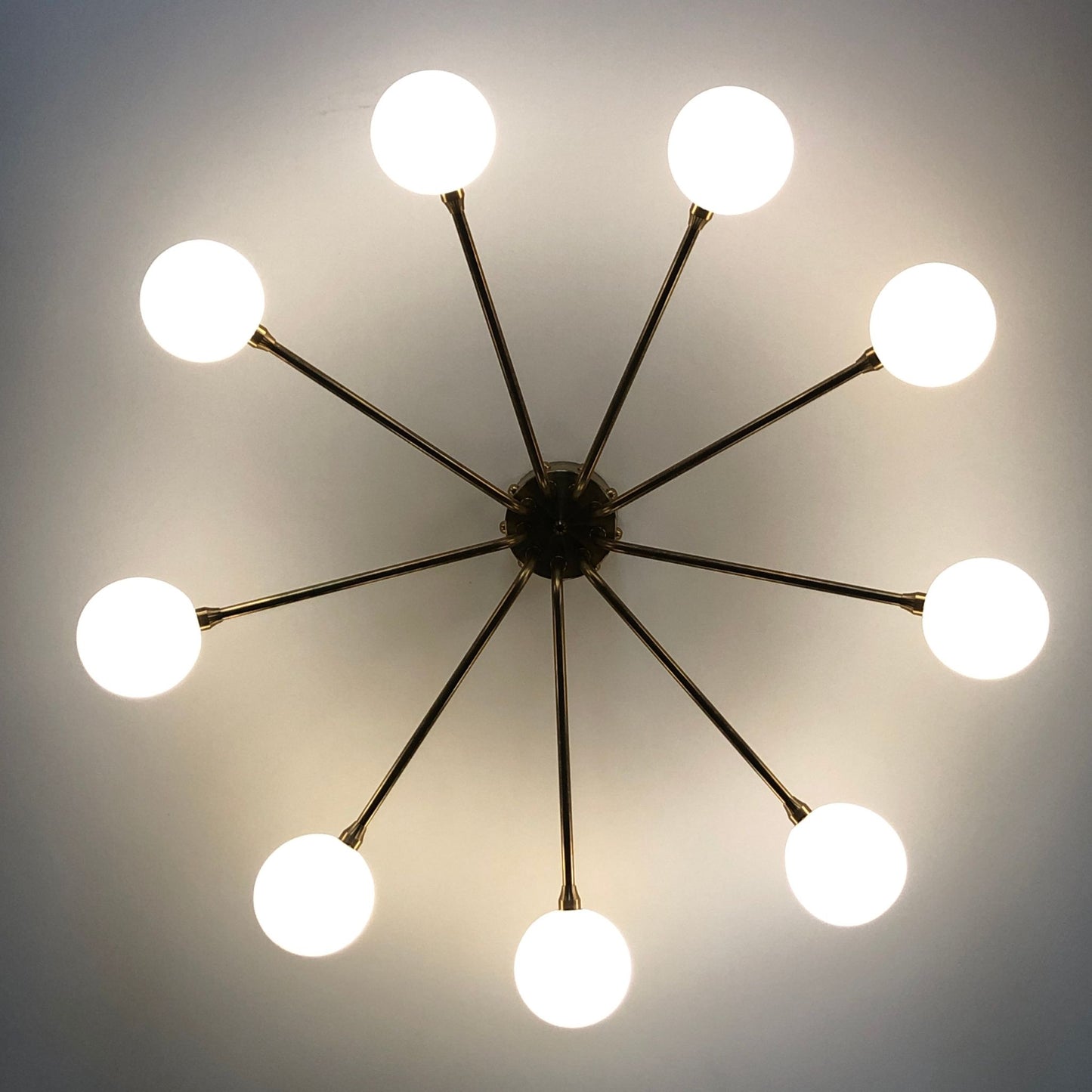 Orbit 9-Arm Glass Sphere Chandelier Chandelier ILANEL
