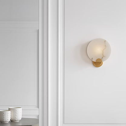 AERIN Iveala Alabaster Single Wall Sconce - Brass Wall Light Bloomingdales Lighting