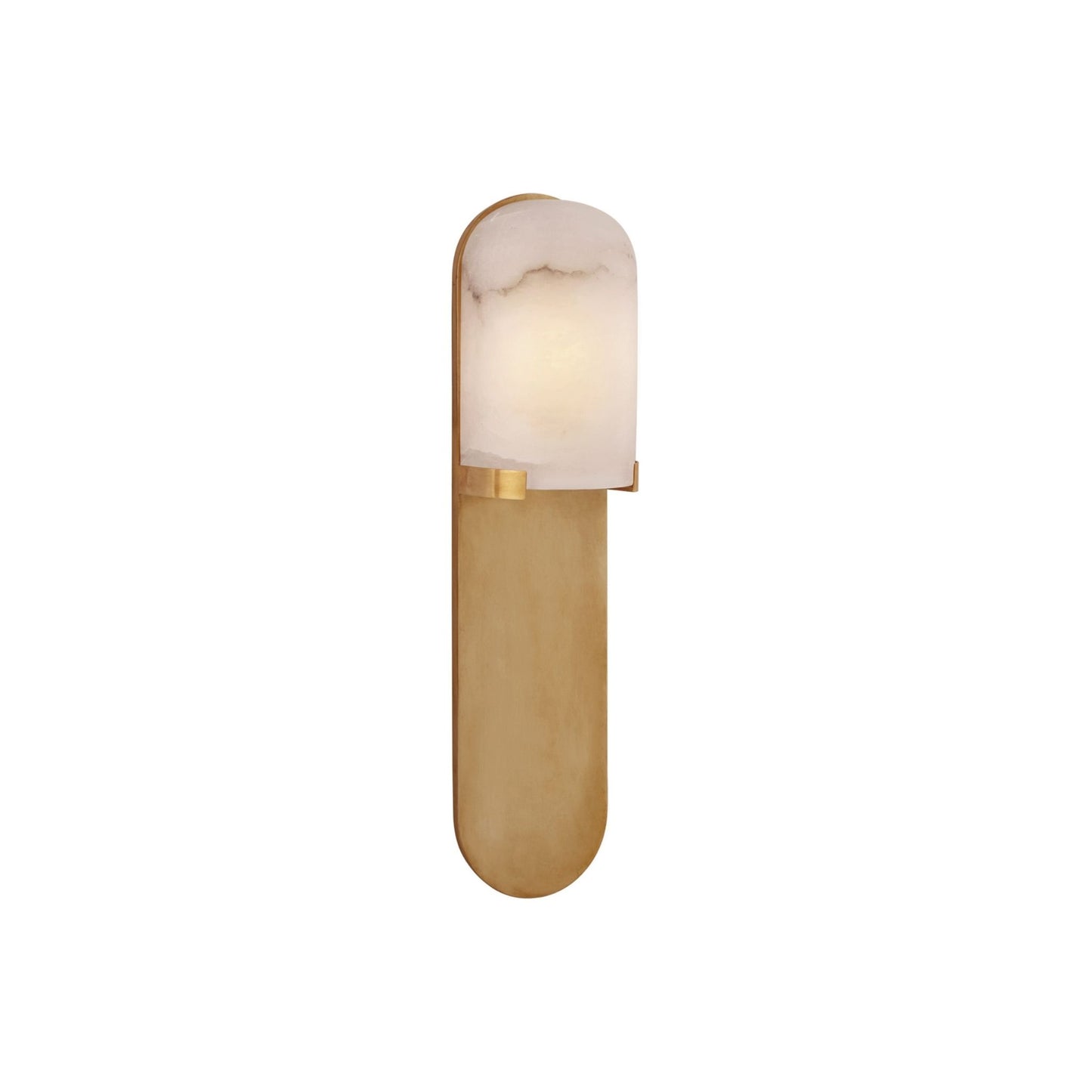 Kelly Wearstler Melange Alabaster Medium Elongated Pill Wall Sconce - Bronze Wall Light Bloomingdales Lighting Brass