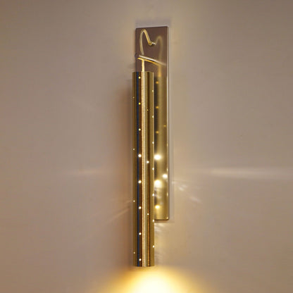 Rain Drop Wall Light Wall Light ILANEL Brushed Gold Rectangle