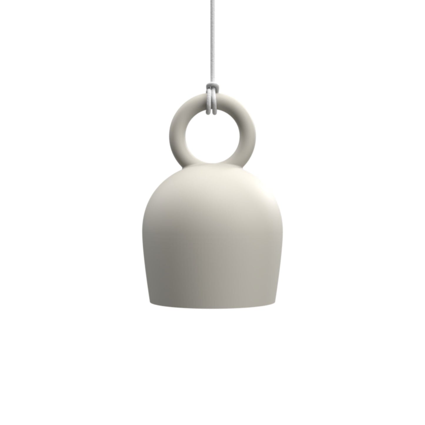Calo Handmade Bell Clay Pendant Light Pendant Light Klaylife White Medium