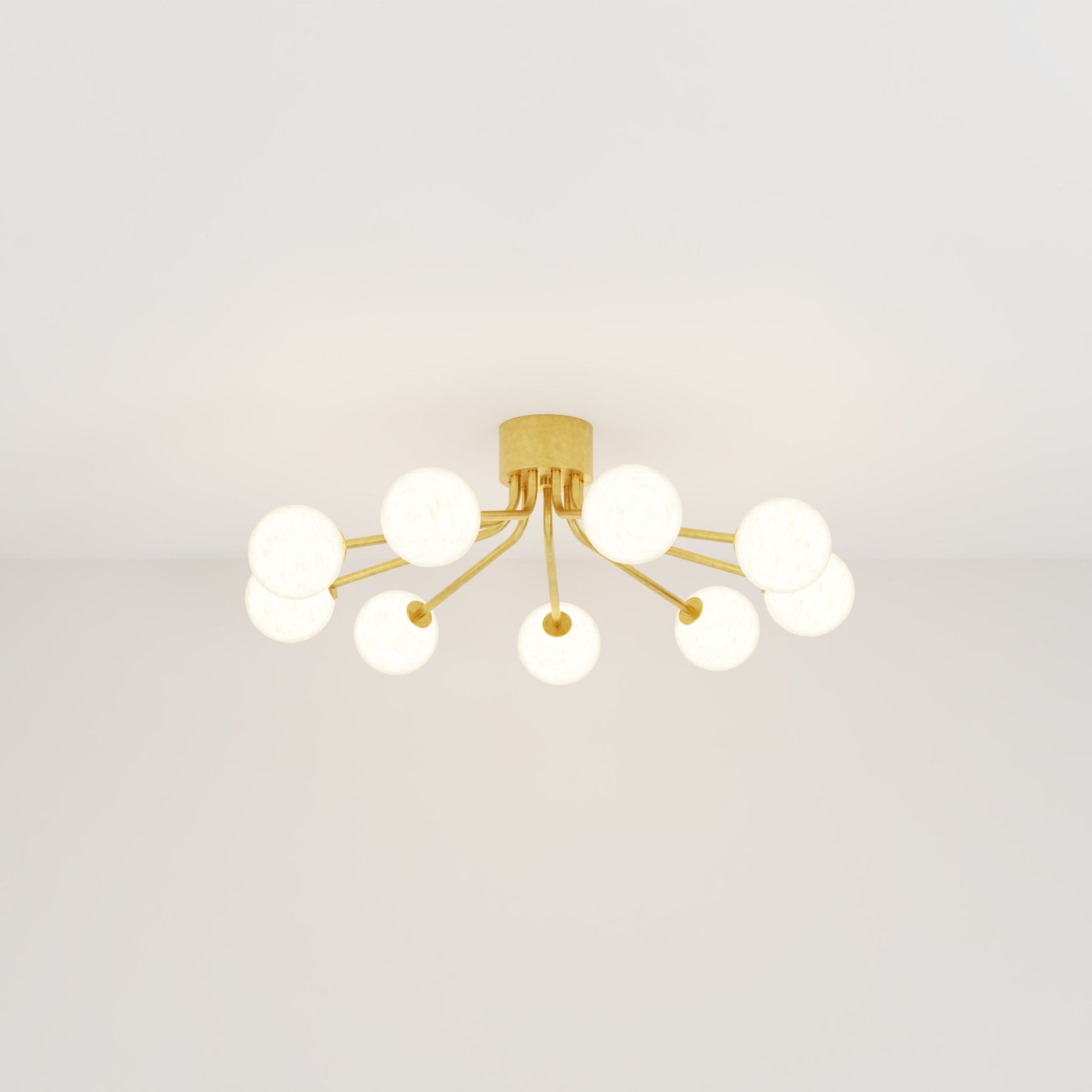 Orbit 9-Arm Glass Sphere Chandelier Chandelier ILANEL