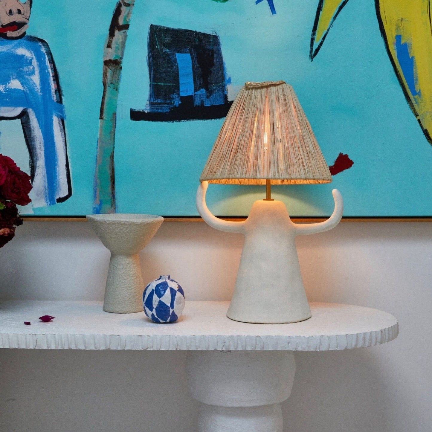 Dona Handmade Clay Table Lamp Table Lamp Klaylife