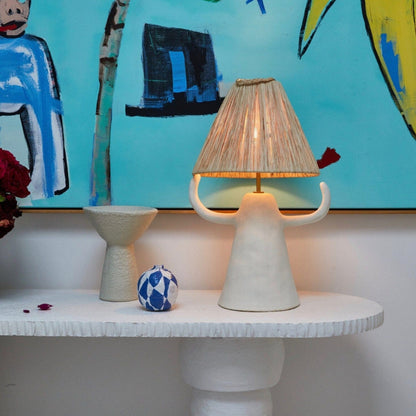 Dona Handmade Clay Table Lamp Table Lamp Klaylife