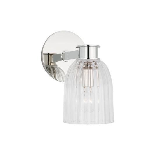 AERIN Asalea Single Glass Wall Sconce - Polished Nickel Wall Light Bloomingdales Lighting