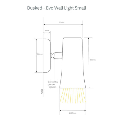 Dusked Evo Small Ceramic Wall Sconce Wall Light Studio Enti