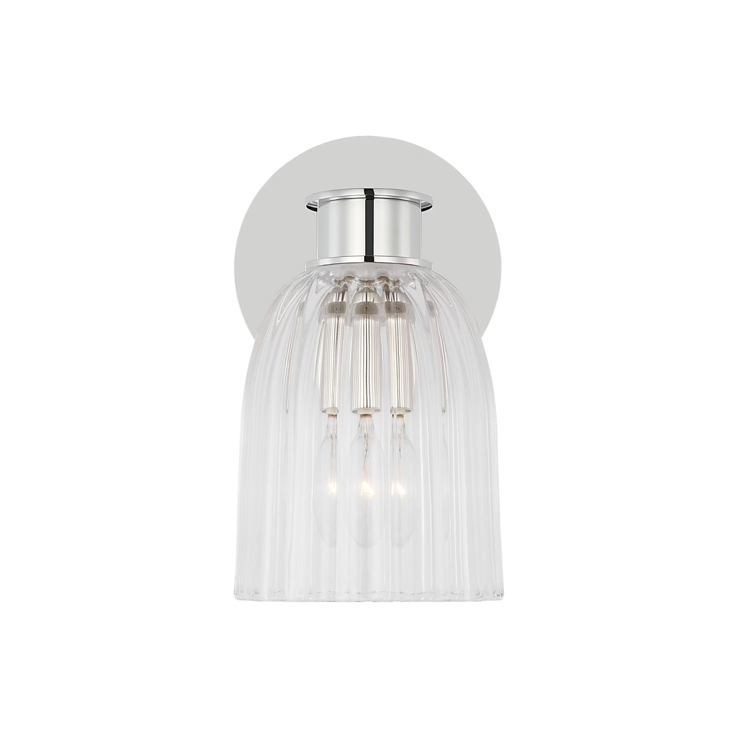 AERIN Asalea Single Glass Wall Sconce - Polished Nickel Wall Light Bloomingdales Lighting