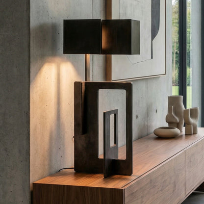 Esperia Sculptural Kit Table Lamp - Waxed Iron Table Lamp Bloomingdales Lighting