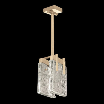 Fine Art HC Lighting Terra 7.75" Rectangular Glass Pendant Light Pendant Light Bloomingdales Lighting Gold