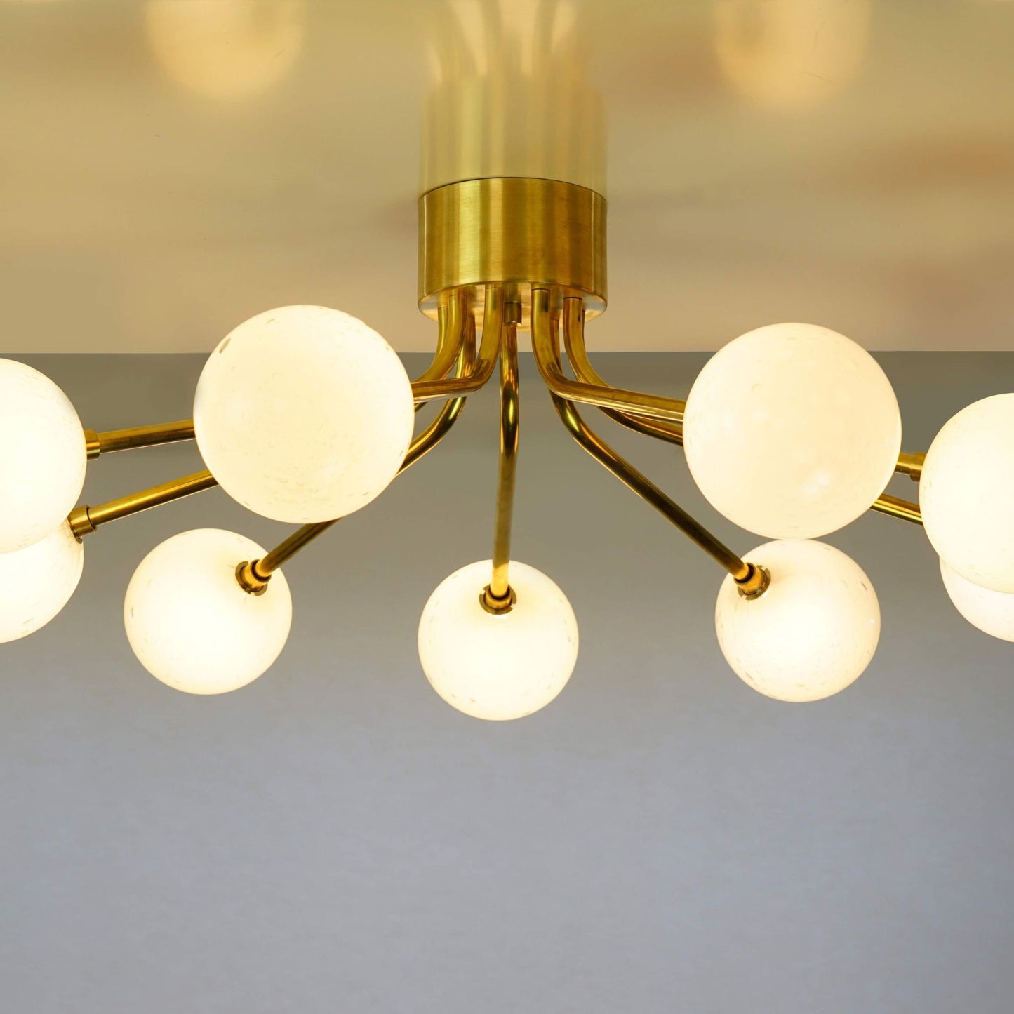 Orbit 9-Arm Glass Sphere Chandelier Chandelier ILANEL