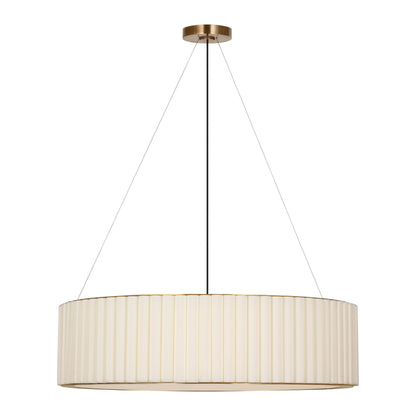 Ian K. Fowler Palati Extra Large Linen Hanging Shade Chandelier Bloomingdales Lighting Brass Extra Large