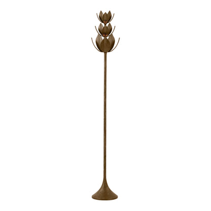 Julie Neill Alberto 70" Torchiere Leaf Floor Lamp Floor Lamp Bloomingdales Lighting Antique Bronze