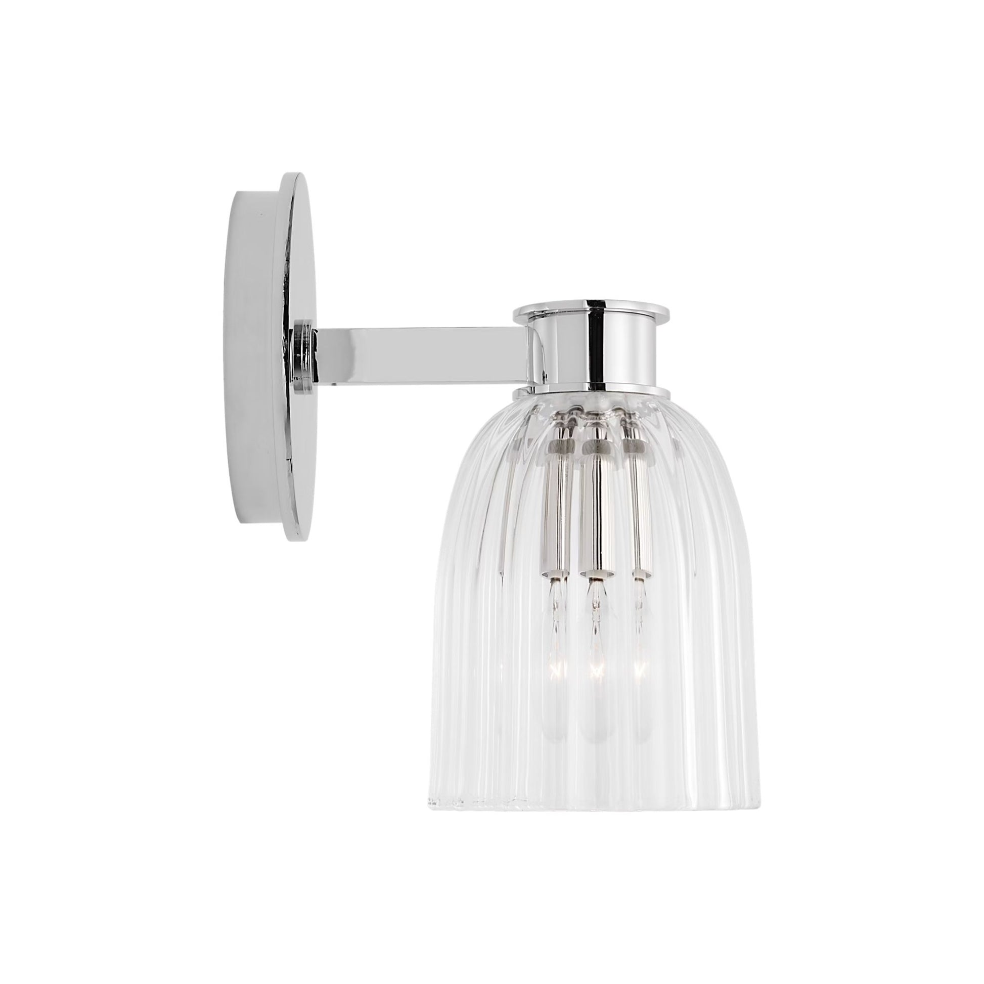AERIN Asalea Single Glass Wall Sconce - Polished Nickel Wall Light Bloomingdales Lighting