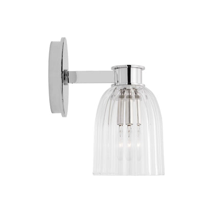 AERIN Asalea Single Glass Wall Sconce - Polished Nickel Wall Light Bloomingdales Lighting