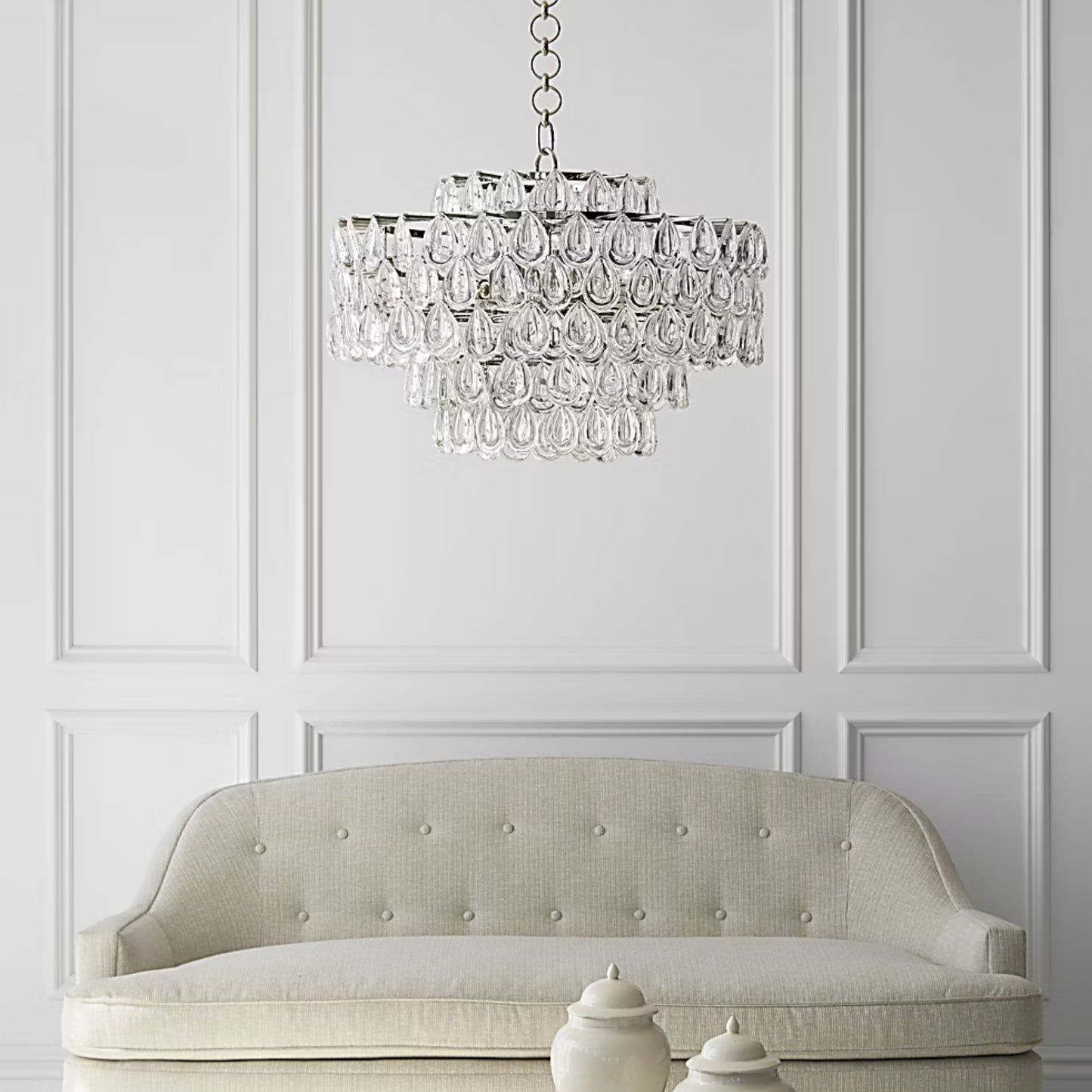 AERIN Liscia Medium Crystal Chandelier - Gild Chandelier Bloomingdales Lighting