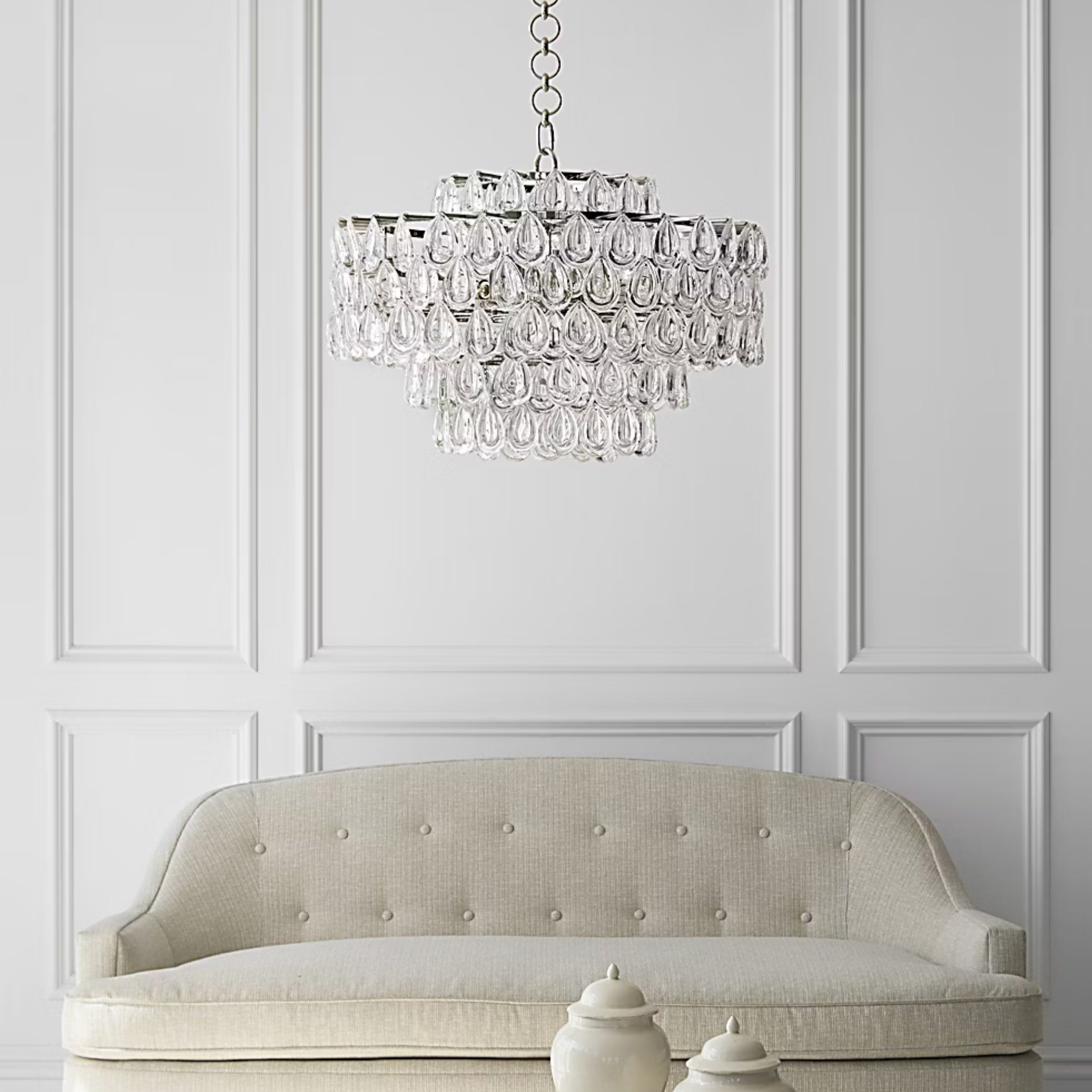 AERIN Liscia Medium Crystal Chandelier - Gild Chandelier Bloomingdales Lighting