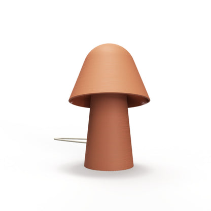 Okina Handmade Clay Table Lamp Table Lamp Klaylife Dark Terracotta Small