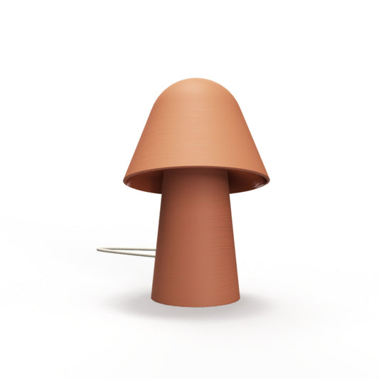 Okina Handmade Clay Table Lamp Table Lamp Klaylife Dark Terracotta Small