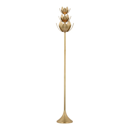 Julie Neill Alberto 70" Torchiere Leaf Floor Lamp Floor Lamp Bloomingdales Lighting Antique Gold