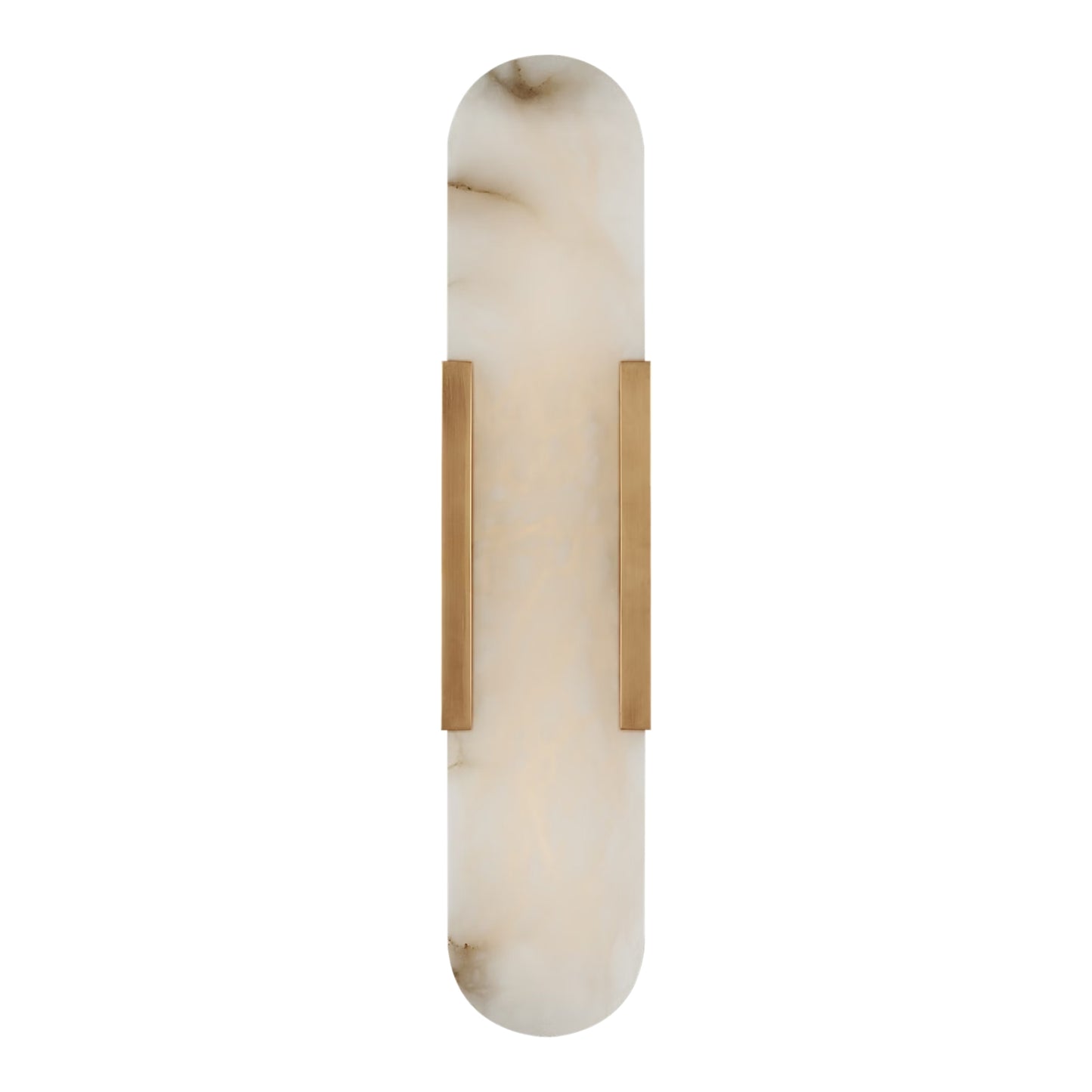 Kelly Wearstler Melange Elongated 20" Alabaster Wall Sconce Wall Light Bloomingdales Lighting Brass 20" Integrated LED