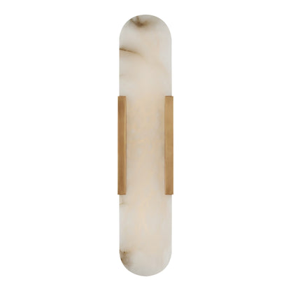 Kelly Wearstler LED Melange Elongated 20" Alabaster Wall Sconce Wall Light Bloomingdales Lighting Brass 20" Integrated LED