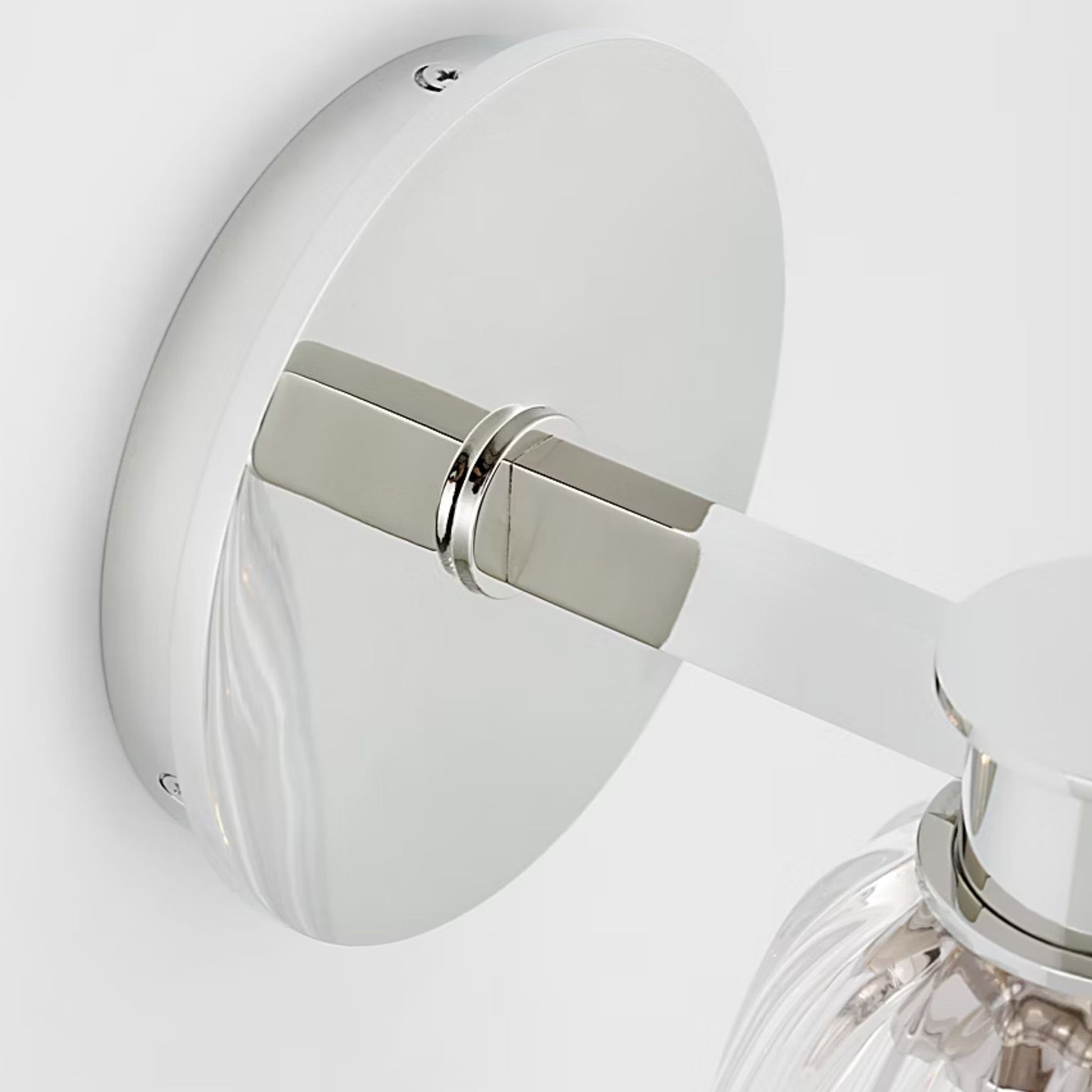 AERIN Asalea Single Glass Wall Sconce - Polished Nickel Wall Light Bloomingdales Lighting