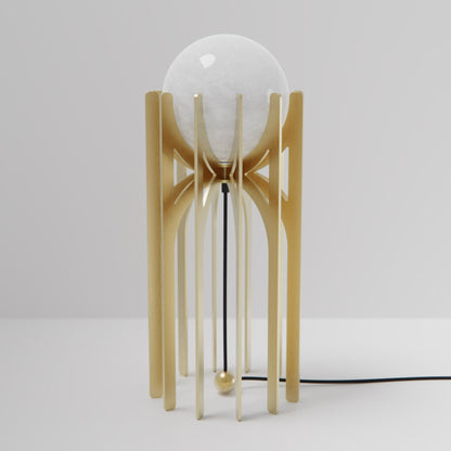 Stella Mini Tower Table Lamp Table Lamp ILANEL Brushed Gold Tower