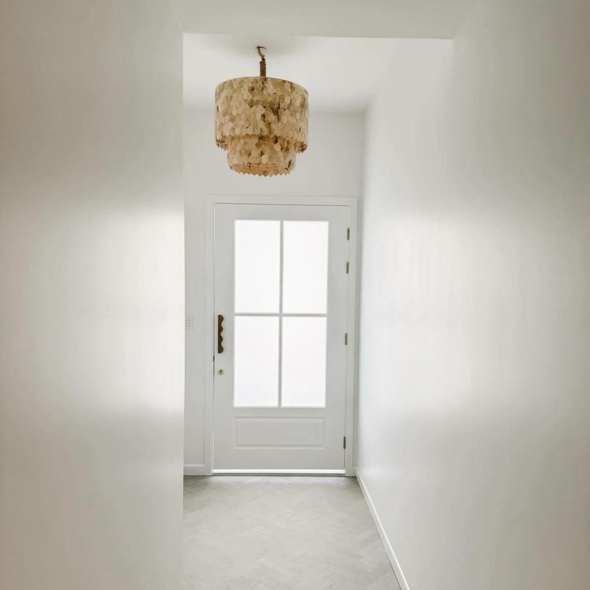 Epeli Coconut Shell 2-Tiered Pendant Light Pendant Light Bisque Interiors   