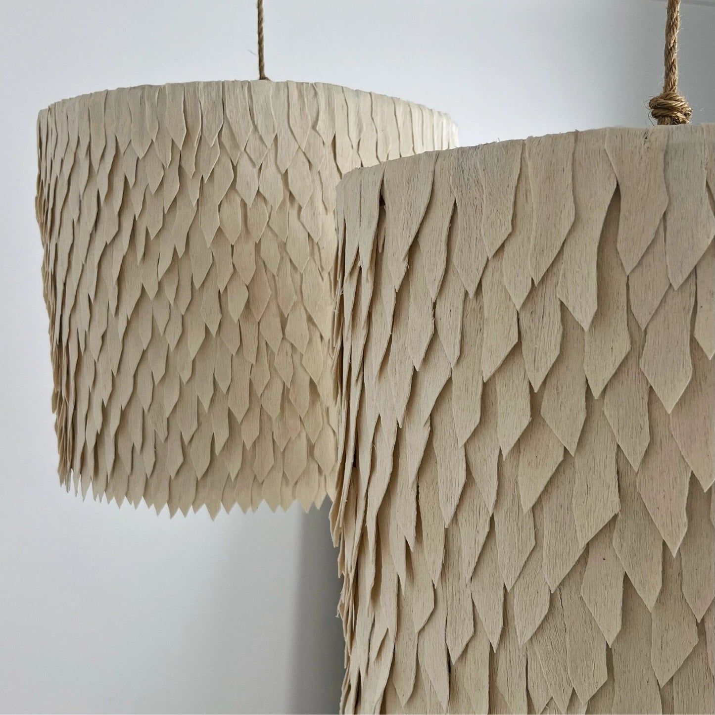 Nsombe Cotton Drum Kris Pendant Light Pendant Light Bisque Interiors Small