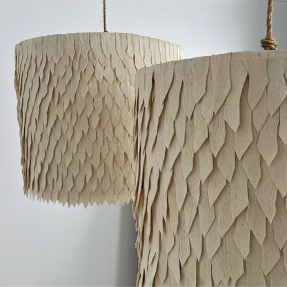 Nsombe Cotton Drum Kris Pendant Light Pendant Light Bisque Interiors Small