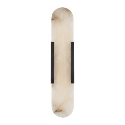 Kelly Wearstler Melange Elongated 20" Alabaster Wall Sconce Wall Light Bloomingdales Lighting Bronze 20" Integrated LED