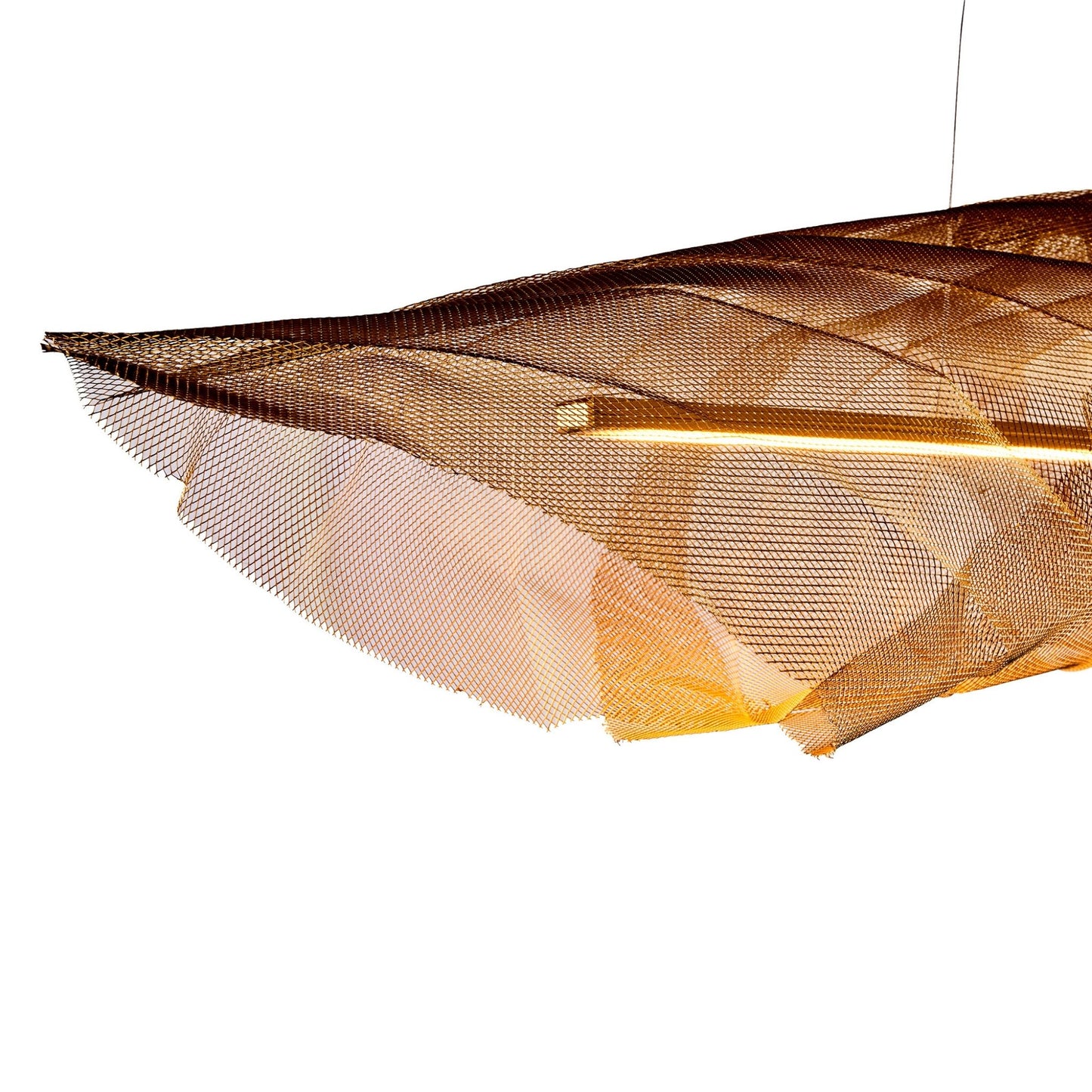 Juan Orts Aura Steel Mesh Pendant Light - Hand Painted Gold