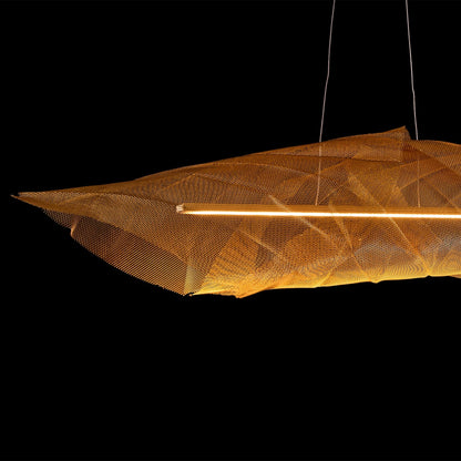 Juan Orts Aura Steel Mesh Pendant Light - Hand Painted Gold