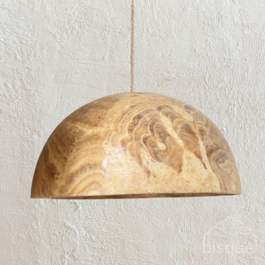 Shumba Onyx Polished Pendant Light Pendant Light Bisque Interiors