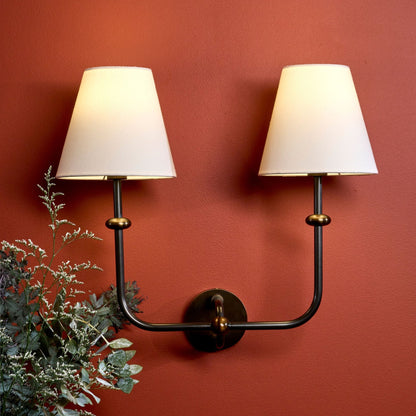 Terri Shannon Deux Double Wall Sconce - Bronze & Aged Brass Wall Light Bloomingdales Lighting