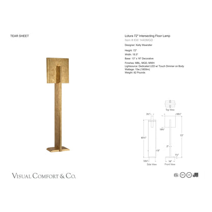 Kelly Wearstler Lotura 72" Intersecting Floor Lamp Floor Lamp Bloomingdales Lighting