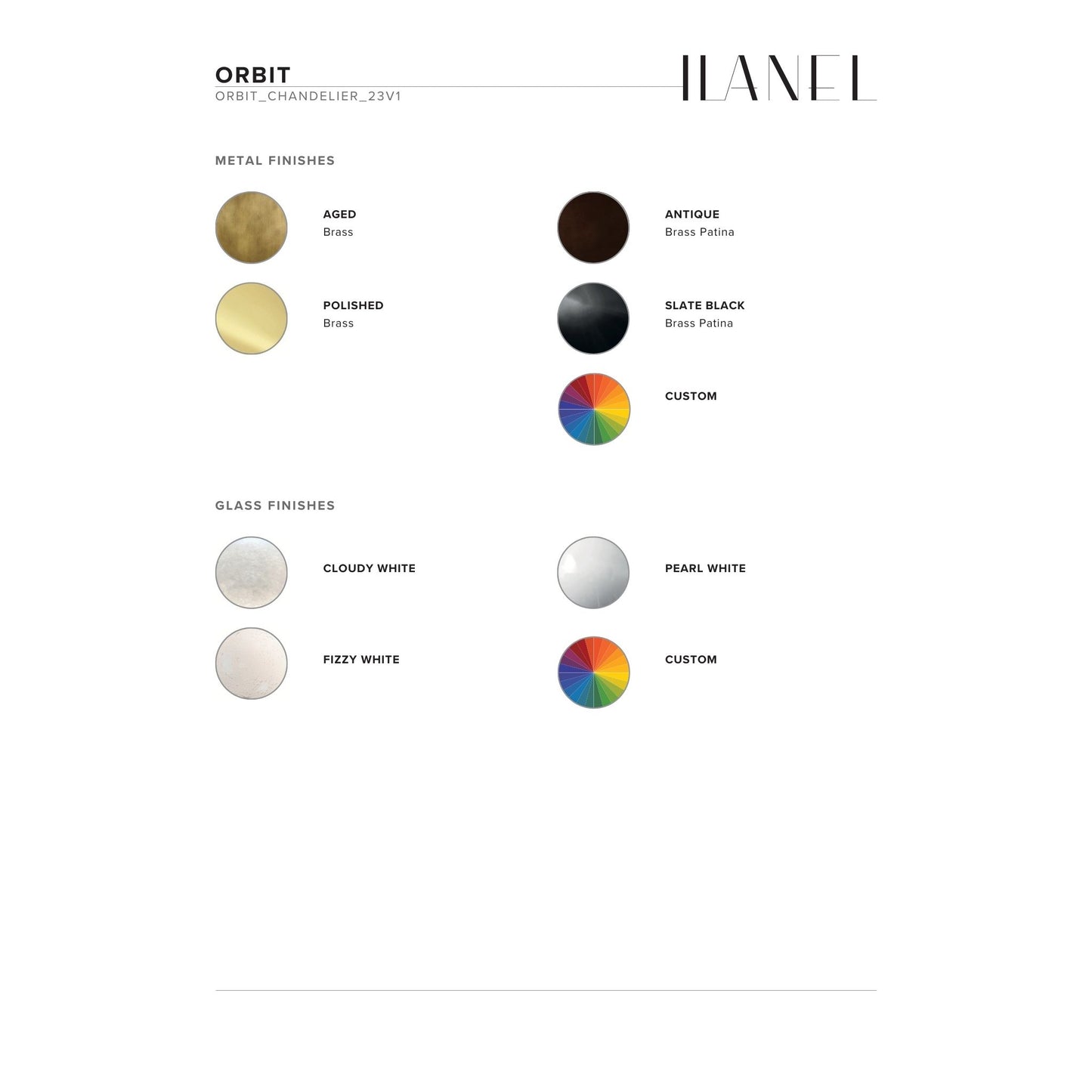 Orbit 9-Arm Glass Sphere Chandelier Chandelier ILANEL