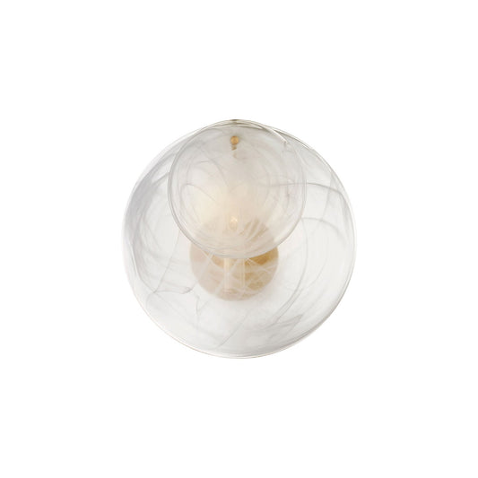 AERIN Loire Small White Strie Glass Wall Sconce - Gild Wall Light Bloomingdales Lighting