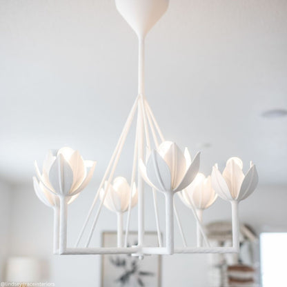 Julie Neill Alberto Small Single-Tier Chandelier - Plaster White Pendant Light Bloomingdales Lighting   