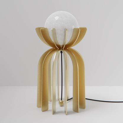 Stella Mini Tower Table Lamp Table Lamp ILANEL Brushed Gold Flower