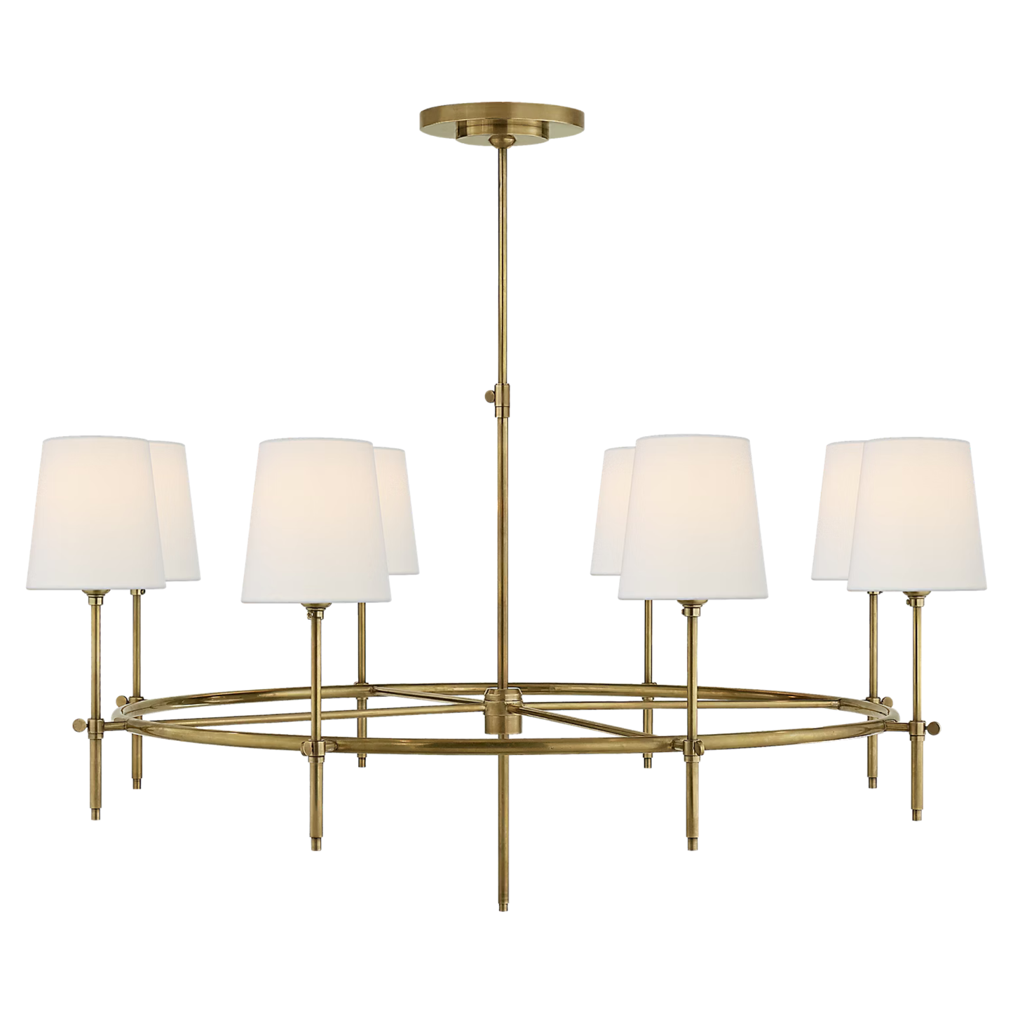 Thomas O'Brien Bryant Large Ring Chandelier - Brass Pendant Light Bloomingdales Lighting Brass