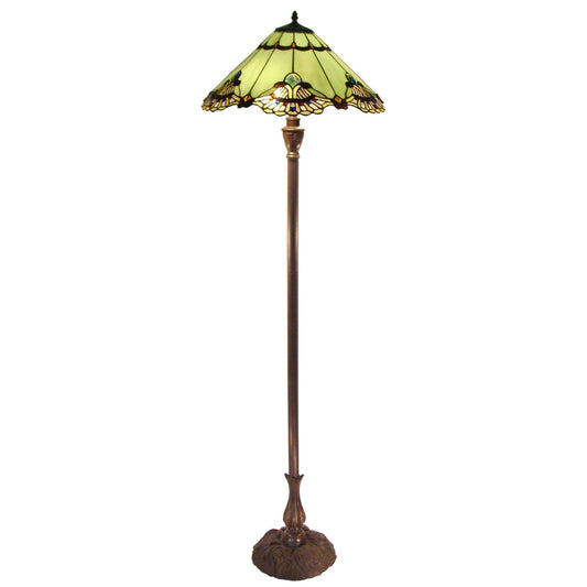 Benita Jade Stained Glass Floor Lamp Floor Lamp G&G Bros